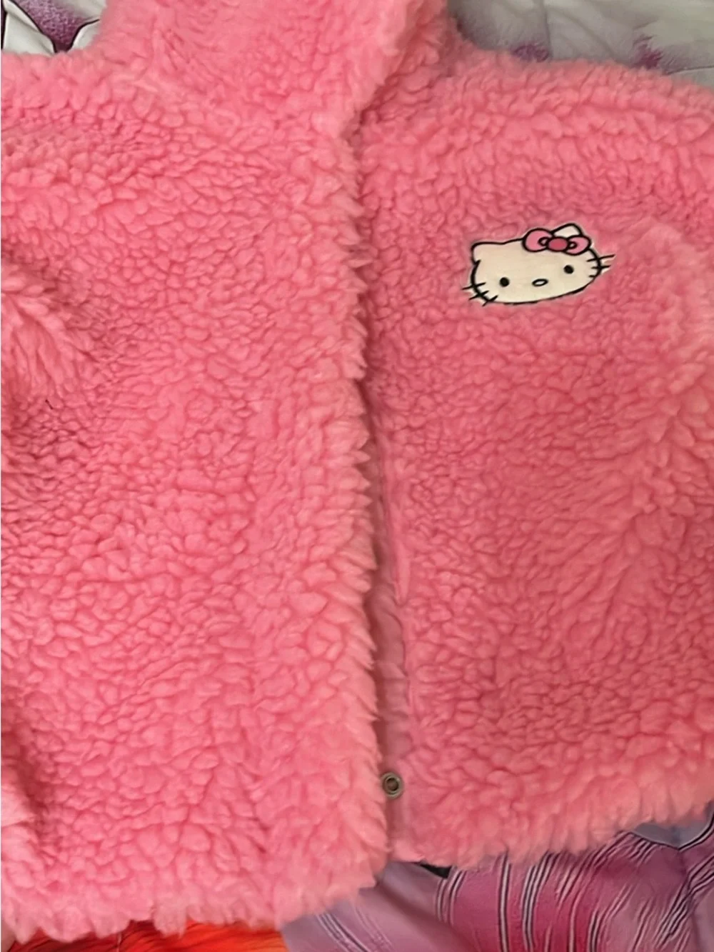 Hello Kitty Cozy Pink Sherpa Puffer Jacket for Kids